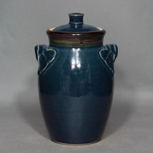Deep Navy Gloss <b>Storage</b> Canister Dual Handle Design Secure Lid Freshness Lock Durable Finish Elegant <b>Kitchen</b> <b>Storage</b> - Product Image 6