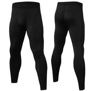 Custom Wholesale Mens Gym Fitness <b>Slim</b> Fit Sweatpants High Stretch Elastic Waist Quick Dry Compression <b>Leggings</b> Full Length - Product Image 2