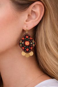 19. Trendy Handmade Seed Bead Embroidery <b>Earrings</b> with Lightweight Design for Women Fashion Accessories and Wholesale Jewelry Su - Product Image 5