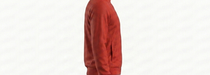 Blouson Moto Tricoté Rouge Zippé pour Homme, Col Montant, Respirant, Écologique, Séchage Rapide, Décontracté, Coupe Droite, Idéal Automne - Product Image 6