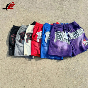 2025 Summer Men's Casual Streetwear <b>Shorts</b> 100% Acid Washed Cotton Loose Fit with Embroidered <b>Technics</b> - Product Image 5