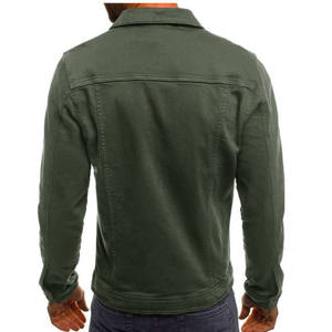 <b>White</b> Men's Denim <b>Jacket</b> Casual Button Front Solid Color Regular Fit Cotton Washable Spring Style - Product Image 4