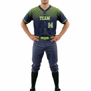 Ensemble de maillot et pantalon de baseball sur mesure, qualité supérieure, polyester respirant, vêtements de sport pour hommes adultes - Product Image 1