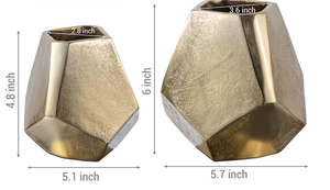 Venta al por mayor 3D diseño mate oro pulido jarrones y macetas buena calidad decoración del hogar y decoración de la habitación suministros artículos - Product Image 5