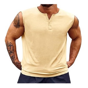 คอลเลกชันใหม่เสื้อกล้ามลำลองแบบมีสไตล์เสื้อเจอร์ซีย์ผ้าฝ้าย100% ใส่สบายแขนกุดสีทึบ - Product Image 1