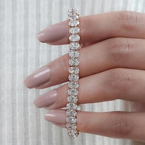 Most Selling Trendy Lab Grown Diamond Gold <b>Silver</b> Plated Luxury <b>Bracelet</b> for Modern Women Party Wear Everyday Style Available - Product Image 1