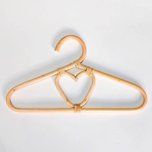 Child clothing accessory handcrafted rattan <b>hangers</b> heart shaped <b>hanger</b> for bathroom bedroom - Product Image 2