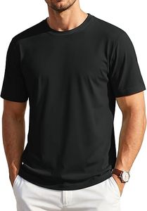 NEXT GARMENTS Camiseta de Algodón para Hombre, Corte Regular, Manga Corta, Cuello Redondo, Color Sólido, Informal, Transpirable, Tejido de Punto, Azul Teñido - Product Image 3