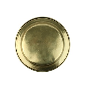 Assiette de service en laiton faite à la main pour la cuisine et la restauration hôtelière, assiette ronde en métal couleur antique, plateau de service. - Product Image 6