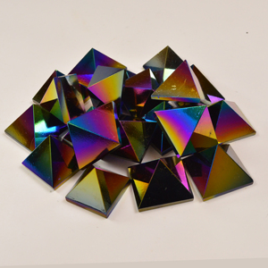 Pyramide de tourmaline noire arc-en-ciel, pierre polie en titane Aura, cristal pour décoration intérieure, 30x40 pouces, 100-200 grammes - Product Image 2