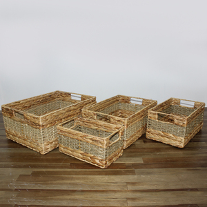 Cestas de regalo de lujo rectangulares para spa, cestas vacías de mimbre al por mayor, cestas de regalo grandes personalizadas de mimbre. - Product Image 1