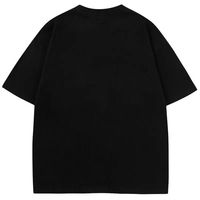 T-shirt Homme Oversize à Épaules Tombantes, Noir, pour la Gym, avec Impression de Motif et Logo, Personnalisé, Tissu Lourd, Coupe Boxy