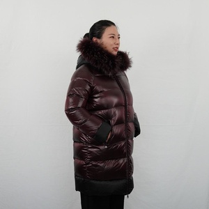 Veste d'hiver chaude pour femmes, veste courte matelassée colorée avec fermeture éclair, col montant, coupe ajustée, manteau d'hiver rembourré - Product Image 2