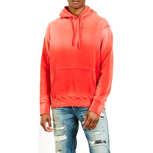 Sweat à capuche zippé pour homme, coupe ample, style streetwear, délavé à l'acide et effet soleil, avec logo personnalisé, prix de gros - Product Image 1