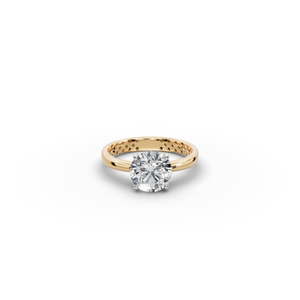 Bague en diamant de laboratoire taillé 2 TCW, plaqué or blanc, style vintage classique, bijoux de mariage et de fiançailles, certifiée IGI, sertissage en or - Product Image 1