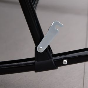 Set di Mobili da Esterno Stile Bistrot in 3 Pezzi: Tavolino in Vetro e 2 Sedie a Dondolo Pieghevoli Imbottite per Veranda e Campeggio - Product Image 3