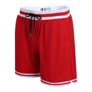 Shorts de basket-ball pour hommes avec poches zippées pour l'entraînement, la gym et les sports, dotés d'un tissu en maille respirante - Product Image 1