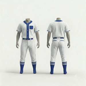 Uniforme de Béisbol Personalizado para Hombre, Verde Bosque con Rayas Naranjas, Jersey de Manga Corta y Pantalones, Poliéster Transpirable para Todas las Temporadas - Product Image 2