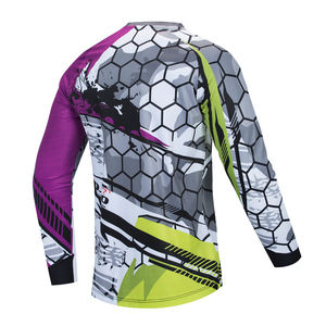 Jersey de Ciclismo Sublimado Personalizado de Manga Corta para Hombre, Transpirable, Elástico, 100% Poliéster, para Motocross al Aire Libre en Otoño - Product Image 2