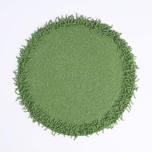 Juego de Manteles Individuales y Posavasos Modernos, Ecológicos, Bordados con Cuentas de Semillas y Tela Artesanal, Hechos a Mano, OEM MOQ para - Product Image 4