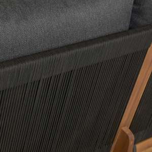 Sofá de Exterior con Estructura de Madera de Teca Sólida Resistente a la Intemperie, con Juego de Cojines Resistentes al Sol, para Hoteles, Resorts, Piscinas, Muebles Comerciales - Product Image 6