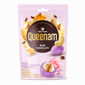 Factory Bulk Selling Dragee <b>Chocolate</b> Rose <b>Chocolate</b> Coated Almond Cashew Macadamia Nuts 150G HALAL OEM/ODM Hot Sale Good Price - Product Image 1