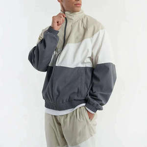 Custom Logo Men Color Block Windbreaker Set 2 Piece Tracksuit Lightweight <b>Waterproof</b> Jacket Pants Jogging Suit Streetwear Outfit - Product Image 3