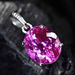 Colgante de Rubí Rosa Natural, Plata de Ley 925, Conjunto de Joyería Fina, Collar Chapado en Oro para Mujer, Regalo para Fiesta - Product Image 2