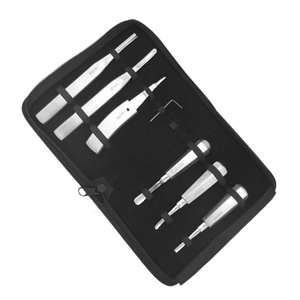 Kit de 7 Elevadores para Extracción de Incisivos de Acero Inoxidable con Estuche con Cierre, Set de Instrumentos Dentales Equinos - Product Image 4