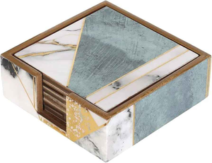 Nuevo diseño de posavasos cuadrado de madera MDF con patrón floral esmaltado para uso en el hogar y hoteles por blossom craft india. - Product Image 2