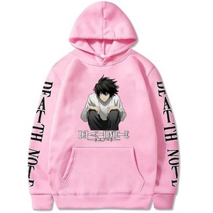 Sweat à capuche Death Note Light Yagami Anime pour homme, blanc camouflage, décontracté, en polaire, 100% coton, coupe classique, avec poches, style hiver - Product Image 4
