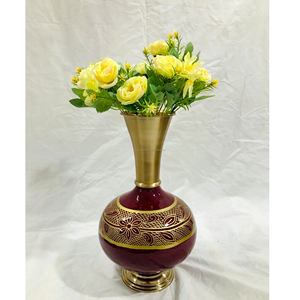 แจกันดอกไม้โลหะทำด้วยมือสำหรับตกแต่งบ้านสำนักงานกลางโต๊ะและดูหรูหราสำหรับการตกแต่งห้องรับประทานอาหารและห้องนั่งเล่น - Product Image 4