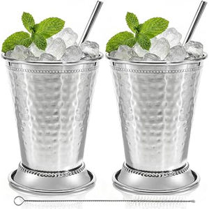 Copas Julep de Alta Calidad y Elegancia con Diseño Martillado, Plateadas en Latón, para Cócteles y Eventos a un Precio Razonable - Product Image 2