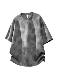 เสื้อยืดสตรีทแวร์พิมพ์ลายตามสั่ง ผ้าฝ้าย 100% ขายส่ง เสื้อยืดเปล่าเรียบๆ ทรงปกติ แขนสั้น สำหรับผู้ชายและผู้หญิง - Product Image 1