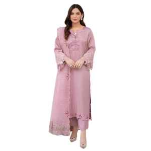 Colección Original de Invierno 2026 OEM Salwar Kameez Indio Pakistaní para Mujer, Personalizado, Color Sólido, Marca AM IMPEX, 3 Piezas, Lino - Product Image 1