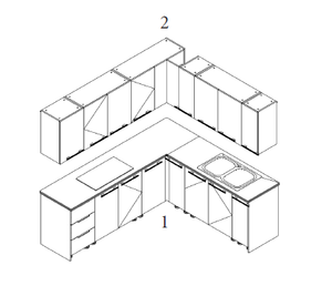 Meubles de cuisine modernes en contreplaqué, MDF et panneaux de particules, durables et écologiques, pour hôtels, maisons et appartements au Vietnam, à fixation murale - Product Image 3