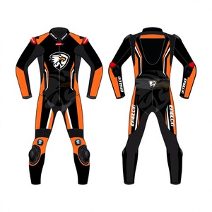 Traje de Motociclismo de Cuero GSXR Personalizado para Hombre, Mono de Carreras de Una Pieza, Traje de Motociclista OEM con Protección CE, Manga Larga, 280g - Product Image 1