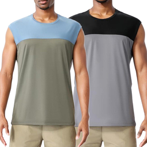 Camiseta sin mangas de secado rápido personalizada para hombre, chaleco deportivo ligero para gimnasio, ropa de entrenamiento transpirable y elástica, sin mangas - Product Image 6