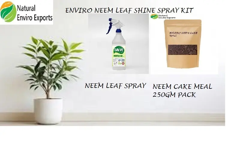 Neemオイルスプレーキットは、Enviroブランドの植物や家庭菜園用のNeemケーキ肥料とすぐに使用できます