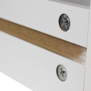 Comodino Moderno in Legno Bianco con 3 Cassetti per Casa, Camera da Letto e Hotel - Product Image 4