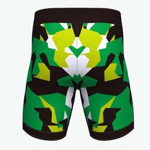 Pantalones Cortos de Boxeo con Camuflaje Personalizado, Verde, Negro y Amarillo, de Poliéster Transpirable, para Todas las Temporadas, con Logotipo Personalizado, Pantalones Cortos de MMA - Product Image 4