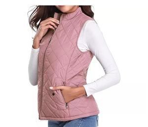 Chaleco Acolchado Negro sin Mangas, Material de Poliéster, Diseño de Cuello Alto, Prenda Exterior Ligera y Cálida - Product Image 5