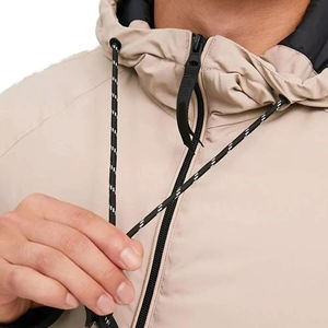 Parka longue coupe-vent à capuche pour homme 2026, couleur unie, avec fermeture éclair, élégante et décontractée, vente en gros OEM - Product Image 4