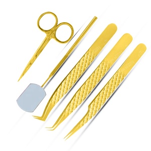 Pince à épiler en diamant, pince à épiler, Volume, vison, Extension de cils, avec miroir et ciseaux, Logo personnalisé, offre spéciale - Product Image 2