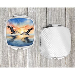 Pelicans Flying <b>Compact</b> Travel Makeup <b>Mirror</b> Folding Handheld Pocket Decorative <b>Mirror</b> for Women and Girls Gift - Product Image 4
