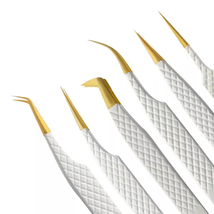 Pinzas de Acero Inoxidable para Pestañas, Estilo Japonés, con Logotipo Personalizado, Punta Suave, Agarre Nano, Antiestáticas y Duraderas para Extensiones de Pestañas - Product Image 4