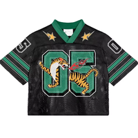 DZ.IGAN STUDIO Maillot de football personnalisable pour homme à col en V et manches courtes en maille respirante, style streetwear oversize, 100% coton