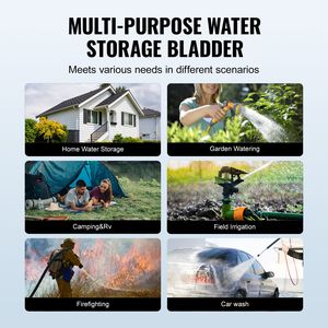 1000L/264 Gallon Blue PVC RV Water Tank 1000D Large Capacity Soft <b>Collapsible</b> <b>Storage</b> Containers Interior Accessories - Product Image 6