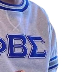 Sudadera de Cuello Redondo Gris de Chenilla Phi Beta Sigma para Hombre, Ajuste Cómodo, Tela Premium, Ropa Casual de Fraternidad Griega - Product Image 5
