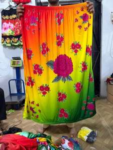 Nouvelle conception de jupes pour femmes imprimées tribal polynésien hawaïen, jupe longue maxi vintage taille haute, Lockdown - Product Image 1